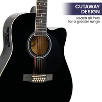 Karrera 12-String Acoustic Guitar with EQ - Black Kings Warehouse 