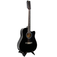 Karrera 12-String Acoustic Guitar with EQ - Black Kings Warehouse 