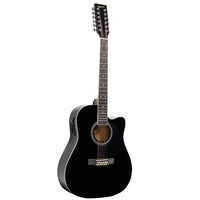 Karrera 12-String Acoustic Guitar with EQ - Black Kings Warehouse 