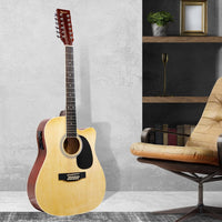 Karrera 12-String Acoustic Guitar with EQ - Natural Kings Warehouse 