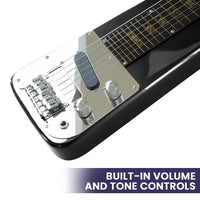 Karrera 29in 6-String Lap Steel Hawaiian Guitar - Black Kings Warehouse 