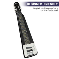 Karrera 29in 6-String Lap Steel Hawaiian Guitar - Black Kings Warehouse 
