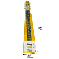 Karrera 29in 6-String Lap Steel Hawaiian Guitar - Metallic Gold Kings Warehouse 