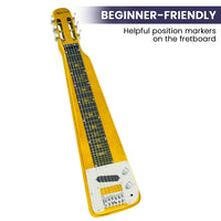 Karrera 29in 6-String Lap Steel Hawaiian Guitar - Metallic Gold Kings Warehouse 