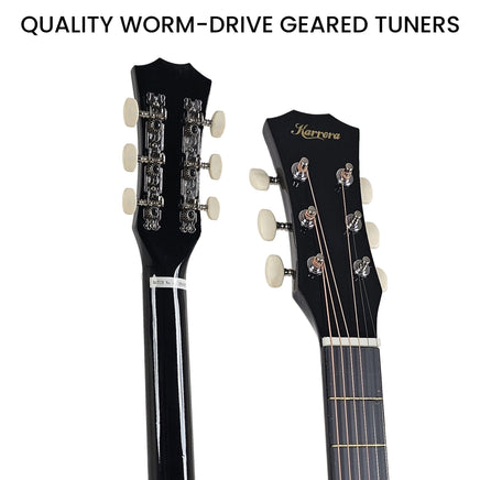 Karrera 38in Cutaway Acoustic Guitar with guitar bag - Black Audio & Video Kings Warehouse 