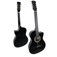 Karrera 38in Cutaway Acoustic Guitar with guitar bag - Black Audio & Video Kings Warehouse 