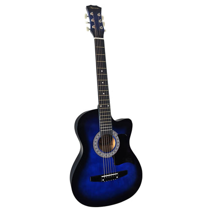 Karrera 38in Cutaway Acoustic Guitar with guitar bag - Blue Burst Audio & Video Kings Warehouse 