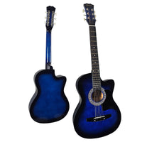 Karrera 38in Cutaway Acoustic Guitar with guitar bag - Blue Burst Audio & Video Kings Warehouse 