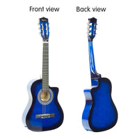 Karrera 38in Cutaway Acoustic Guitar with guitar bag - Blue Burst Kings Warehouse 