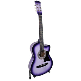 Karrera 38in Pro Cutaway Acoustic Guitar with guitar bag - Purple Burst Audio & Video Kings Warehouse 