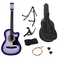 Karrera 38in Pro Cutaway Acoustic Guitar with guitar bag - Purple Burst Audio & Video Kings Warehouse 