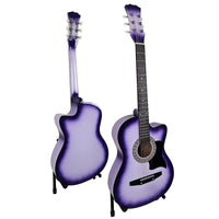 Karrera 38in Pro Cutaway Acoustic Guitar with guitar bag - Purple Burst Audio & Video Kings Warehouse 