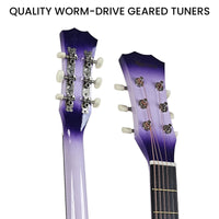 Karrera 38in Pro Cutaway Acoustic Guitar with guitar bag - Purple Burst Audio & Video Kings Warehouse 