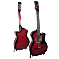 Karrera 38in Pro Cutaway Acoustic Guitar with guitar bag - Red Burst Audio & Video Kings Warehouse 