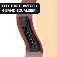 Karrera 43in Acoustic Bass Guitar with electric pickup - Natural Kings Warehouse 