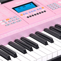 Karrera 61 Keys Electronic Keyboard Piano Music with Stand - Pink Kings Warehouse 