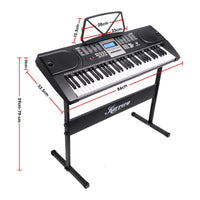 Karrera 61 Keys Electronic Keyboard Piano with Stand - Black Kings Warehouse 