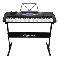 Karrera 61 Keys Electronic Keyboard Piano with Stand - Black Kings Warehouse 