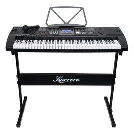 Karrera 61 Keys Electronic Keyboard Piano with Stand - Black Kings Warehouse 