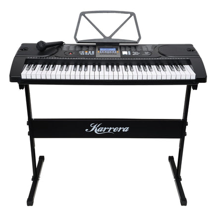Karrera 61 Keys Electronic Keyboard Piano with Stand - Black Kings Warehouse 