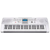 Karrera 61 Keys Electronic Keyboard Teaching Piano with Electric Stand in Silver CHJ-61 Audio & Video Kings Warehouse 