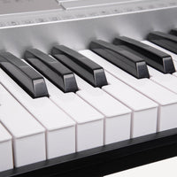 Karrera 61 Keys Electronic Keyboard Teaching Piano with Electric Stand in Silver CHJ-61 Audio & Video Kings Warehouse 