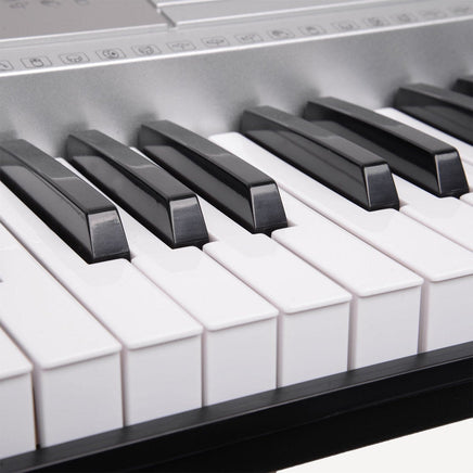Karrera 61 Keys Electronic Keyboard Teaching Piano with Electric Stand in Silver CHJ-61 Audio & Video Kings Warehouse 
