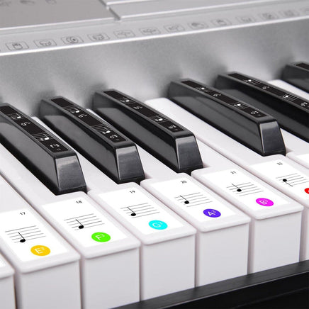 Karrera 61 Keys Electronic LED Keyboard Piano with Stand - Silver Audio & Video Kings Warehouse 