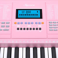 Karrera 61 Keys Electronic LED Piano Keyboard with Stand - Pink Kings Warehouse 