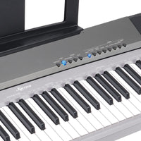 Karrera 88 Keys Electronic Keyboard Piano with Stand Silver Kings Warehouse 