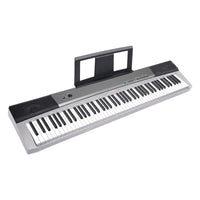 Karrera 88 Keys Electronic Keyboard Piano with Stand Silver Kings Warehouse 