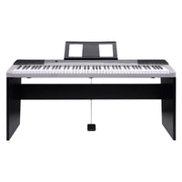 Karrera 88 Keys Electronic Keyboard Piano with Stand Silver Kings Warehouse 
