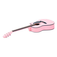 Karrera Acoustic Cutaway 40in Guitar - Pink Kings Warehouse 