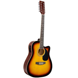 Karrera Acoustic Guitar 12-String with EQ - Sunburst Kings Warehouse
