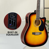 Karrera Acoustic Guitar 12-String with EQ - Sunburst Kings Warehouse 