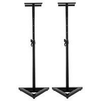 Karrera Adjustable Floor Speaker Stand Surround Sound - Black Kings Warehouse 