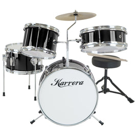 Karrera Children's 4pc Drum Kit - Black Kings Warehouse 