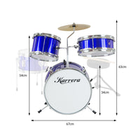 Karrera Children's 4pc Drum Kit - Blue Kings Warehouse 