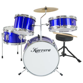Karrera Children's 4pc Drum Kit - Blue Kings Warehouse 