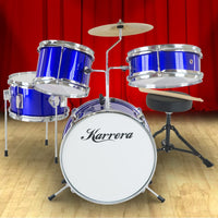 Karrera Children's 4pc Drum Kit - Blue Kings Warehouse 