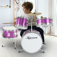 Karrera Childrens 4pc Drum Kit - Purple Kings Warehouse 