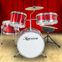 Karrera Children's 4pc Drum Kit - Red Kings Warehouse 