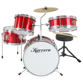 Karrera Children's 4pc Drum Kit - Red Kings Warehouse 
