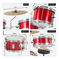 Karrera Children's 4pc Drum Kit - Red Kings Warehouse 