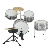 Karrera Childrens 4pc Drum Kit - Silver Kings Warehouse 