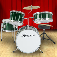 Karrera Children's 4pc Drumkit - Green Kings Warehouse 