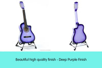 Karrera Childrens Acoustic Guitar Kids - Purple Kings Warehouse 