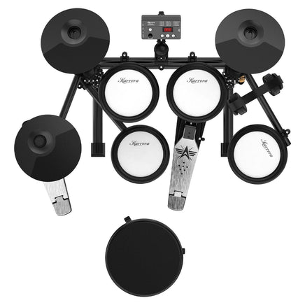 Karrera TDX-16 Electronic Drum Kit with LCD, Toms, Snares Quiet Mesh Pads & Pedals, Adjustable Stool, Headphones Audio & Video Kings Warehouse 