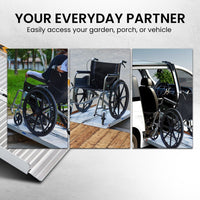 Kartrite 3ft Aluminium Foldable Wheelchair Ramp R01 Health & Beauty Kings Warehouse 