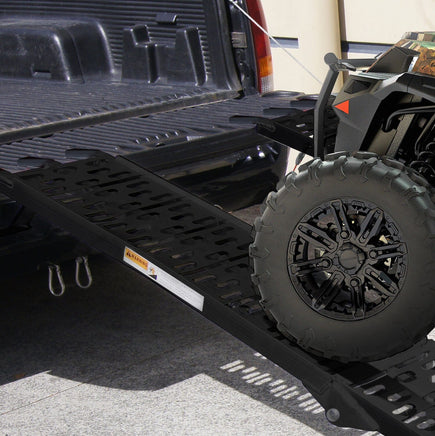 Kartrite Aluminium Folding Loading Ramp ATV Motorbike Motorcycle Golf Buggy Trailer - Black Auto Accessories Kings Warehouse 